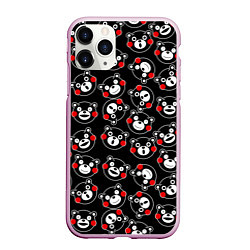 Чехол iPhone 11 Pro матовый Kumamon Faces, цвет: 3D-розовый