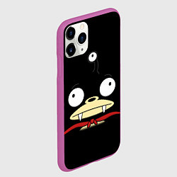 Чехол iPhone 11 Pro матовый Лицо Ниблера, цвет: 3D-фиолетовый — фото 2