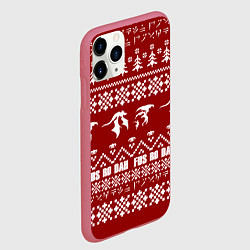 Чехол iPhone 11 Pro матовый Winter TES, цвет: 3D-малиновый — фото 2
