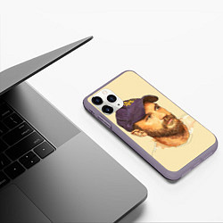 Чехол iPhone 11 Pro матовый Tom Hardy LA, цвет: 3D-серый — фото 2