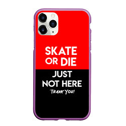 Чехол iPhone 11 Pro матовый Skate or Die: Just not here, цвет: 3D-фиолетовый