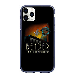 Чехол iPhone 11 Pro матовый Bender The Offender, цвет: 3D-серый