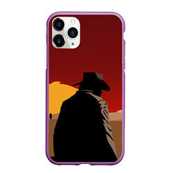 Чехол iPhone 11 Pro матовый RDR 2: Dark Man, цвет: 3D-фиолетовый