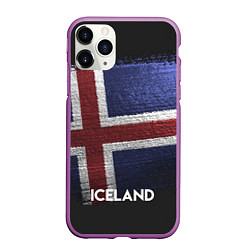 Чехол iPhone 11 Pro матовый Iceland Style, цвет: 3D-фиолетовый