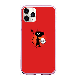 Чехол iPhone 11 Pro матовый Disenchantment: I'm not a Cat, цвет: 3D-розовый