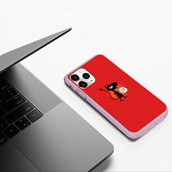 Чехол iPhone 11 Pro матовый Disenchantment: I'm not a Cat, цвет: 3D-розовый — фото 2