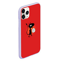 Чехол iPhone 11 Pro матовый Disenchantment: I'm not a Cat, цвет: 3D-светло-сиреневый — фото 2