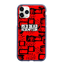 Чехол iPhone 11 Pro матовый Red Dead Redemption 2, цвет: 3D-серый