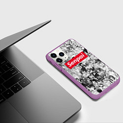 Чехол iPhone 11 Pro матовый SENPAI Stories, цвет: 3D-фиолетовый — фото 2