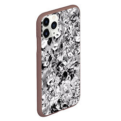 Чехол iPhone 11 Pro матовый Manga Ahegao, цвет: 3D-коричневый — фото 2