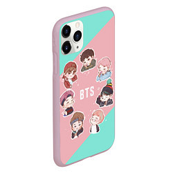 Чехол iPhone 11 Pro матовый BTS Boys, цвет: 3D-розовый — фото 2