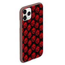 Чехол iPhone 11 Pro матовый Cyberpunk 2077: Samurai Pattern, цвет: 3D-коричневый — фото 2