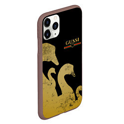 Чехол iPhone 11 Pro матовый GUSSI: Gold Edition, цвет: 3D-коричневый — фото 2