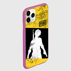 Чехол iPhone 11 Pro матовый PUBG: Yellow Grunge, цвет: 3D-фиолетовый — фото 2