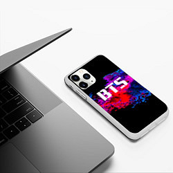 Чехол iPhone 11 Pro матовый BTS: Colors Explode, цвет: 3D-белый — фото 2
