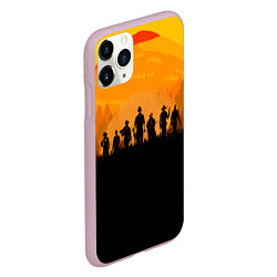 Чехол iPhone 11 Pro матовый Red Dead Redemption: Orange Sun, цвет: 3D-розовый — фото 2