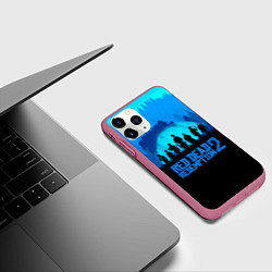 Чехол iPhone 11 Pro матовый RDR 2: Blue Style, цвет: 3D-малиновый — фото 2