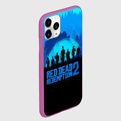 Чехол iPhone 11 Pro матовый RDR 2: Blue Style, цвет: 3D-фиолетовый — фото 2