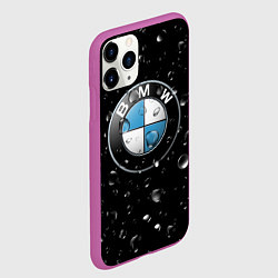 Чехол iPhone 11 Pro матовый BMW под Дождём, цвет: 3D-фиолетовый — фото 2