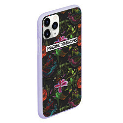 Чехол iPhone 11 Pro матовый Imagine Dragons: Ink, цвет: 3D-светло-сиреневый — фото 2