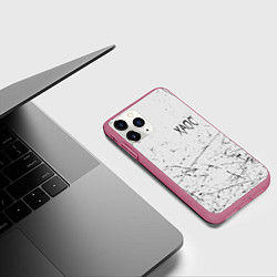 Чехол iPhone 11 Pro матовый ХАОС: GONEFludd, цвет: 3D-малиновый — фото 2