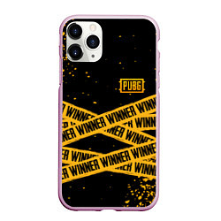 Чехол iPhone 11 Pro матовый PUBG: Only Winner, цвет: 3D-розовый