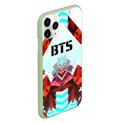 Чехол iPhone 11 Pro матовый BTS Love, цвет: 3D-салатовый — фото 2