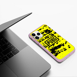 Чехол iPhone 11 Pro матовый PUBG: Yellow Stained, цвет: 3D-розовый — фото 2