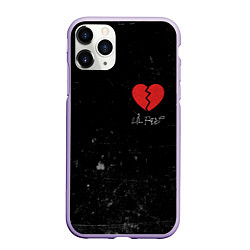 Чехол iPhone 11 Pro матовый Lil Peep: Broken Heart, цвет: 3D-светло-сиреневый