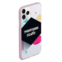 Чехол iPhone 11 Pro матовый Twenty One Pilots: Geometry, цвет: 3D-розовый — фото 2