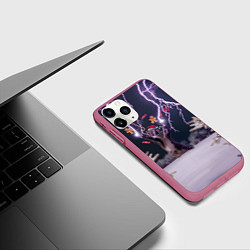 Чехол iPhone 11 Pro матовый Громокот NY version, цвет: 3D-малиновый — фото 2