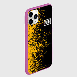 Чехол iPhone 11 Pro матовый PUBG: Yellow vs Black, цвет: 3D-фиолетовый — фото 2