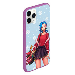 Чехол iPhone 11 Pro матовый New Year Jinx, цвет: 3D-фиолетовый — фото 2