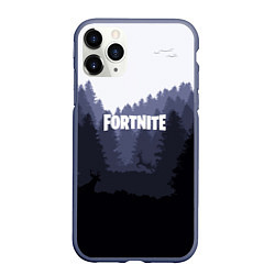 Чехол iPhone 11 Pro матовый Fortnite: Dark Forest, цвет: 3D-серый