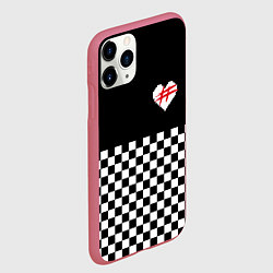 Чехол iPhone 11 Pro матовый ФРЕНДЗОНА: ЧБ, цвет: 3D-малиновый — фото 2