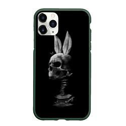Чехол iPhone 11 Pro матовый Череп Заи, цвет: 3D-темно-зеленый