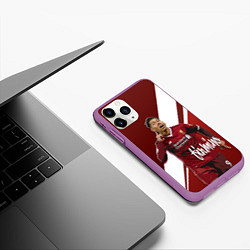 Чехол iPhone 11 Pro матовый Roberto Firmino, цвет: 3D-фиолетовый — фото 2