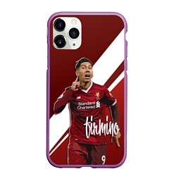 Чехол iPhone 11 Pro матовый Roberto Firmino, цвет: 3D-фиолетовый