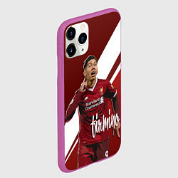 Чехол iPhone 11 Pro матовый Roberto Firmino, цвет: 3D-фиолетовый — фото 2