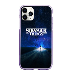 Чехол iPhone 11 Pro матовый Stranger Things: Road Light, цвет: 3D-светло-сиреневый
