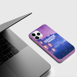 Чехол iPhone 11 Pro матовый Stranger Things: Magic House, цвет: 3D-фиолетовый — фото 2