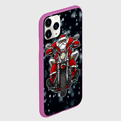 Чехол iPhone 11 Pro матовый Крутой Санта, цвет: 3D-фиолетовый — фото 2