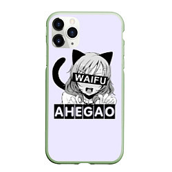 Чехол iPhone 11 Pro матовый Ahegao Waifu, цвет: 3D-салатовый