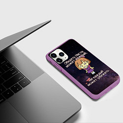 Чехол iPhone 11 Pro матовый Обидеть Настю, цвет: 3D-фиолетовый — фото 2
