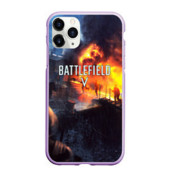 Чехол iPhone 11 Pro матовый BATTLEFIELD V, цвет: 3D-сиреневый