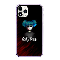 Чехол iPhone 11 Pro матовый Sally Face окровавленное лицо, цвет: 3D-светло-сиреневый