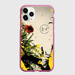 Чехол iPhone 11 Pro матовый TOP: Chlorine, цвет: 3D-малиновый