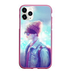 Чехол iPhone 11 Pro матовый BTS Jimin, цвет: 3D-малиновый