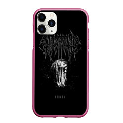 Чехол iPhone 11 Pro матовый Ghostemane, цвет: 3D-малиновый