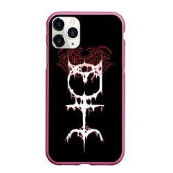 Чехол iPhone 11 Pro матовый Ghostemane sign, цвет: 3D-малиновый